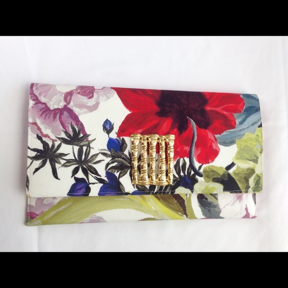Handbags - Custom designed Floral Clutch Evening Bag